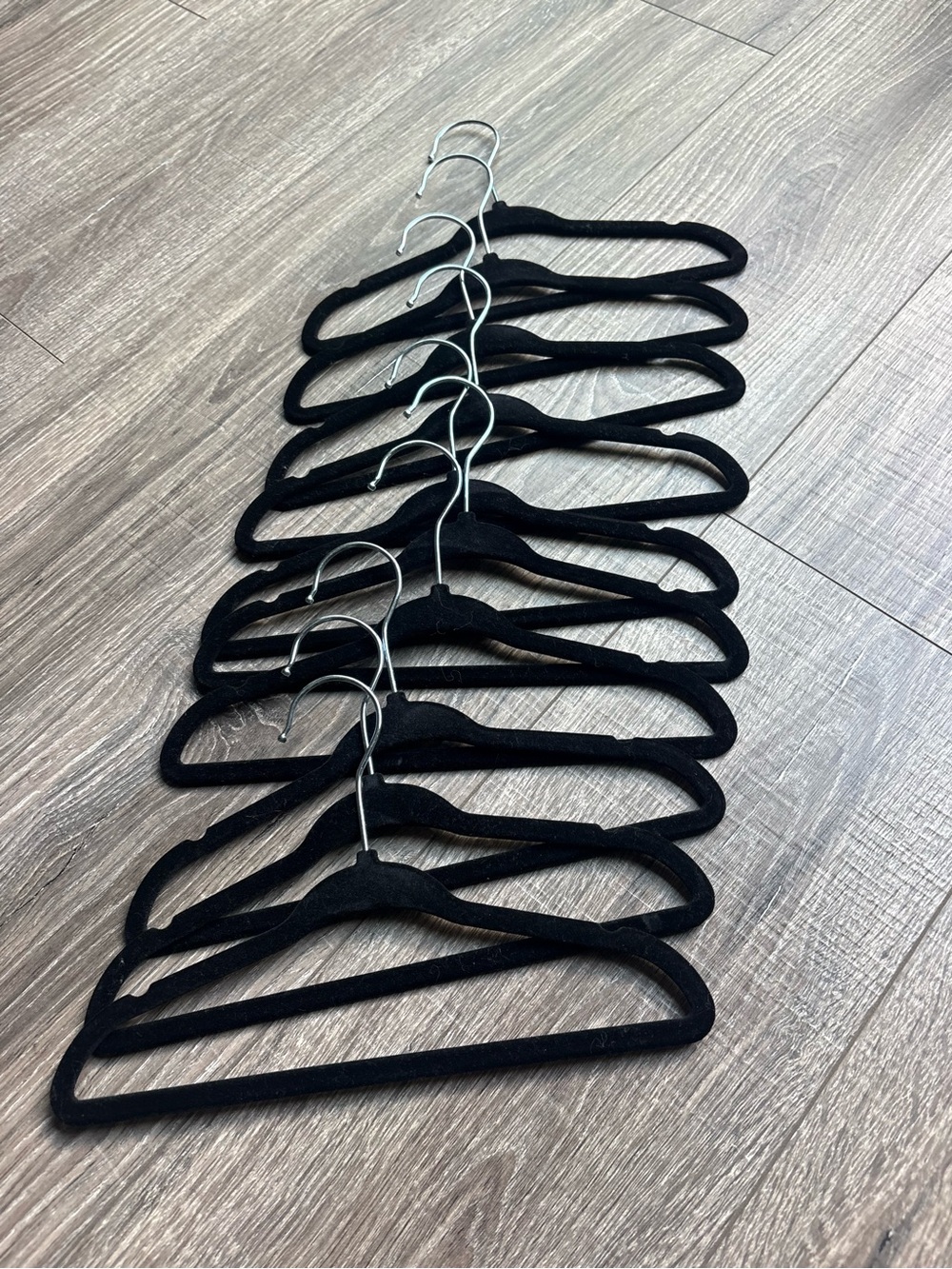Black Velvet Non-Slip Clothes kids Hangers - Pack of 10